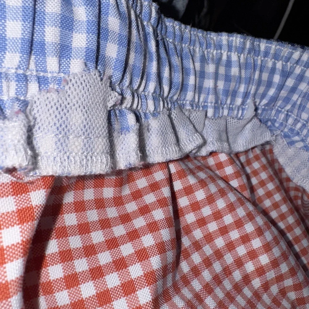 Brooks Brothers‎ Swim Trunks Board Shorts 1XL T Gingham Drawstring Pockets READ